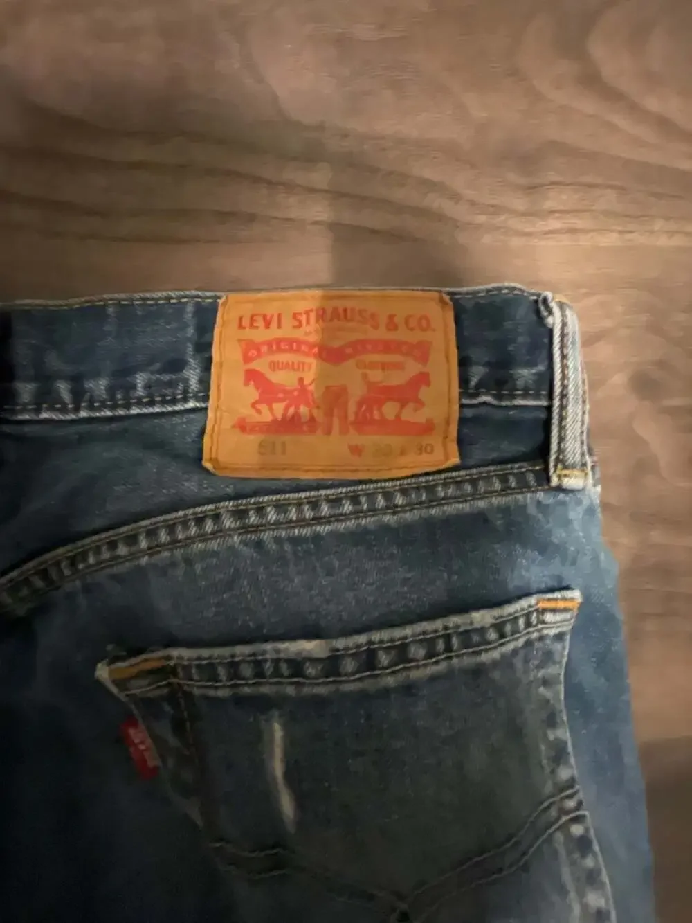 Levi's 511 Slim Fit Distressed Denim Jeans - Size 30x30